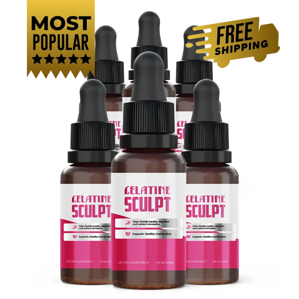 Gelatine Sculpt UK — 6 bottle Complete Protocol with free UK delivery, 180-day supply, most popular
